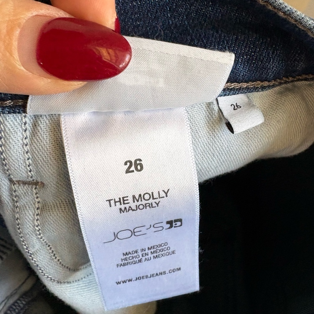 Joe's Jeans The Molly high rise Dark Blue Flare Denim Sz 26 cotton blend - Picture 12 of 12